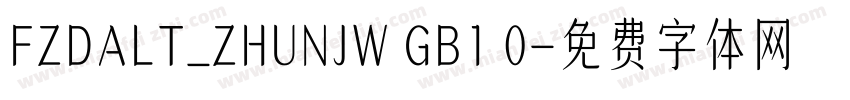 FZDALT_ZHUNJW GB1 0字体转换
